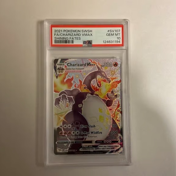 charizard pokemon card detective pikachu CGC 9 Charizard VMAX SV107/SV122 Shiny Holo Rare Pokémon Shining Fates –  FNT Collectibles